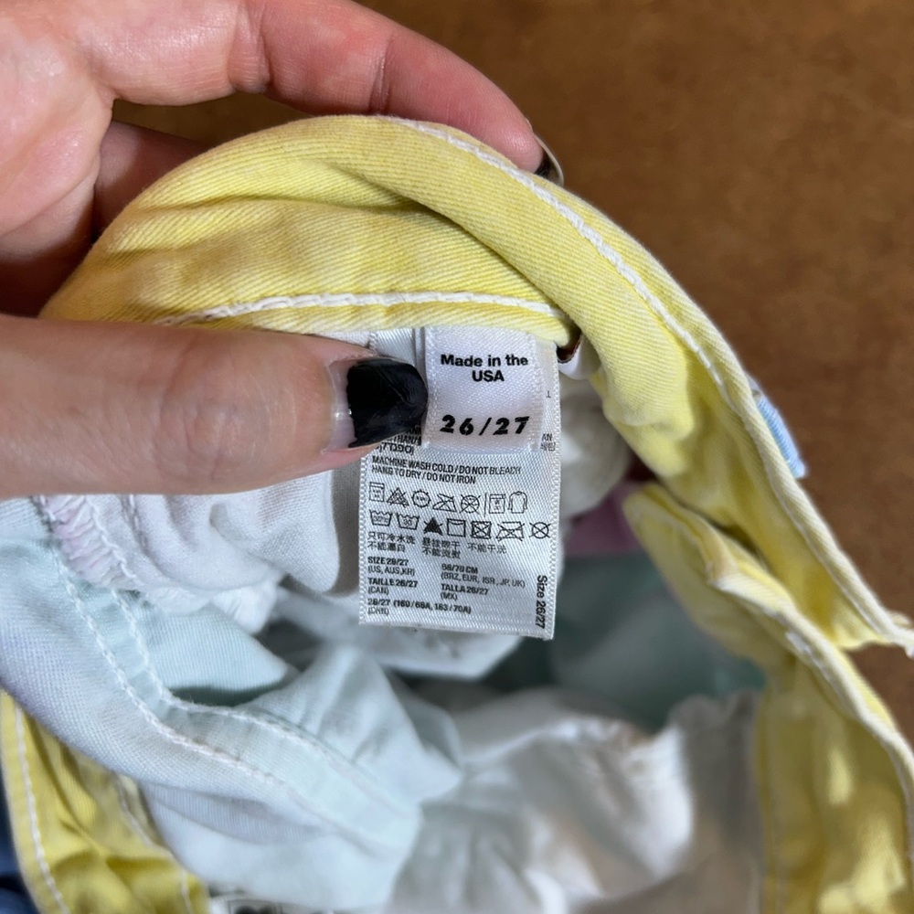 AMERICAN APPAREL Pastel Denim Shorts Vintage Y2K Waist 26/27 - Picture 9 of 10